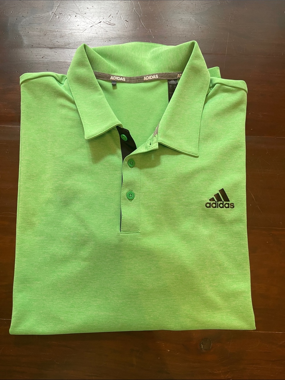 adidas Men’s Golf Polo Shirt in Bright Green with Black Logo